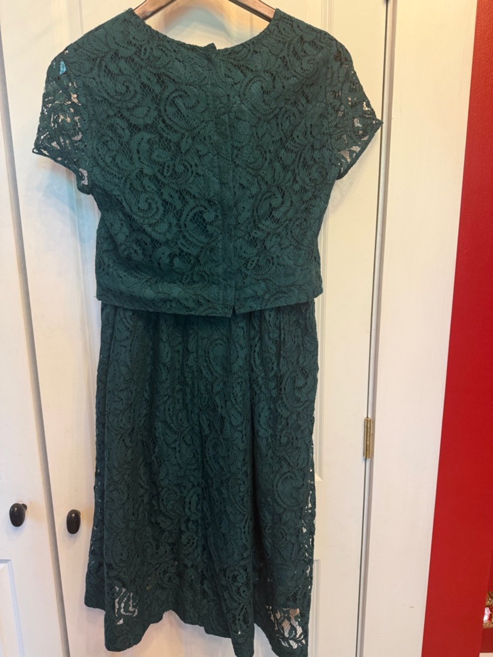 J Crew Forrest green matching skirt and top set- size 6